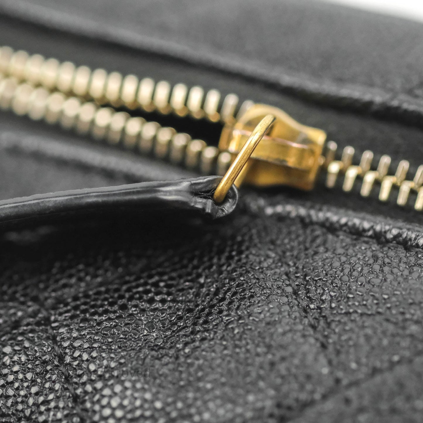 Chanel Quilted Mini Top Handle Vanity With Chain Black Caviar Aged Gold Hardware