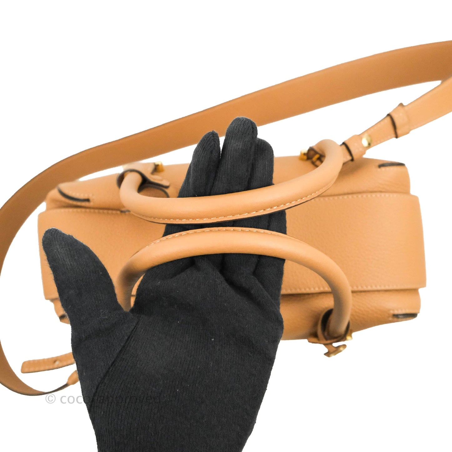 Delvaux Cool Box MM in Taurillon Soft Grained Calfskin Vegetal Ivory Gold Hardware