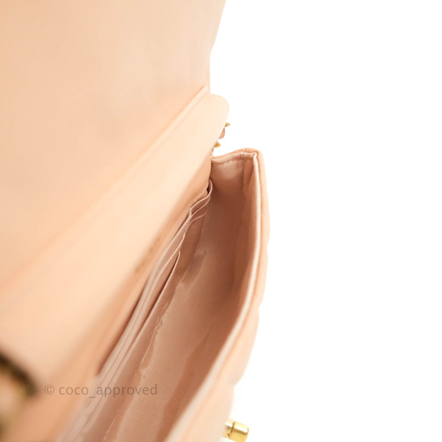 Chanel Clutch with Chain Beige Pink Calfskin Aged Gold Hardware
