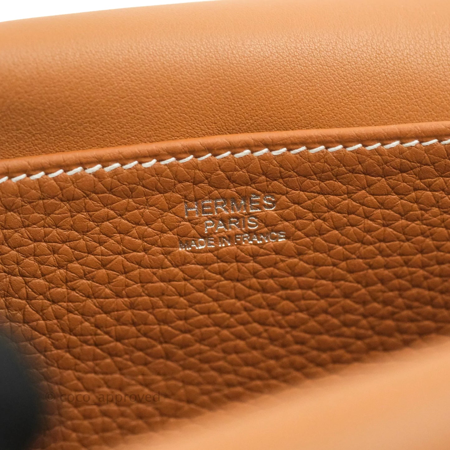 Hermès Halzan 25 Gold Clemence Palladium Hardware