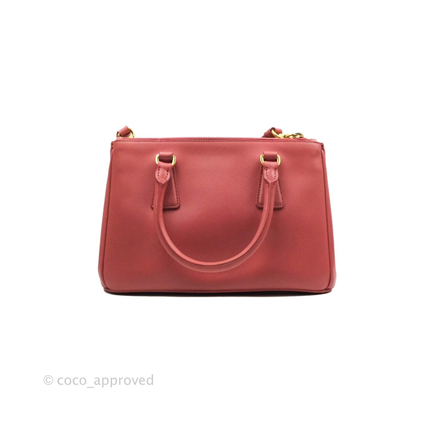 Prada Small Saffiano Lux Pink Tamaris Galleria Bag