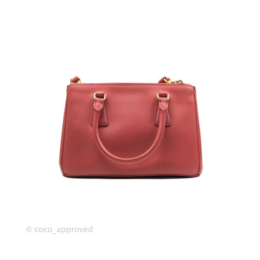 Prada Small Saffiano Lux Pink Tamaris Galleria Bag