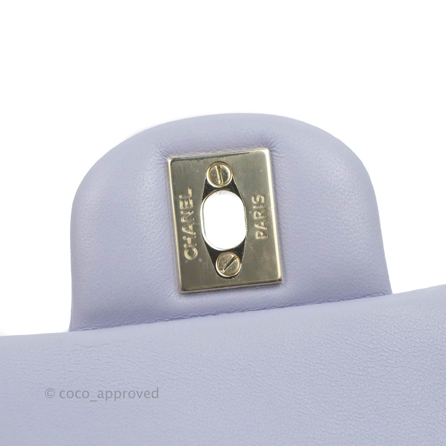 Chanel Top Handle Mini Rectangular Flap Bag Lilac Lambskin Gold Hardware