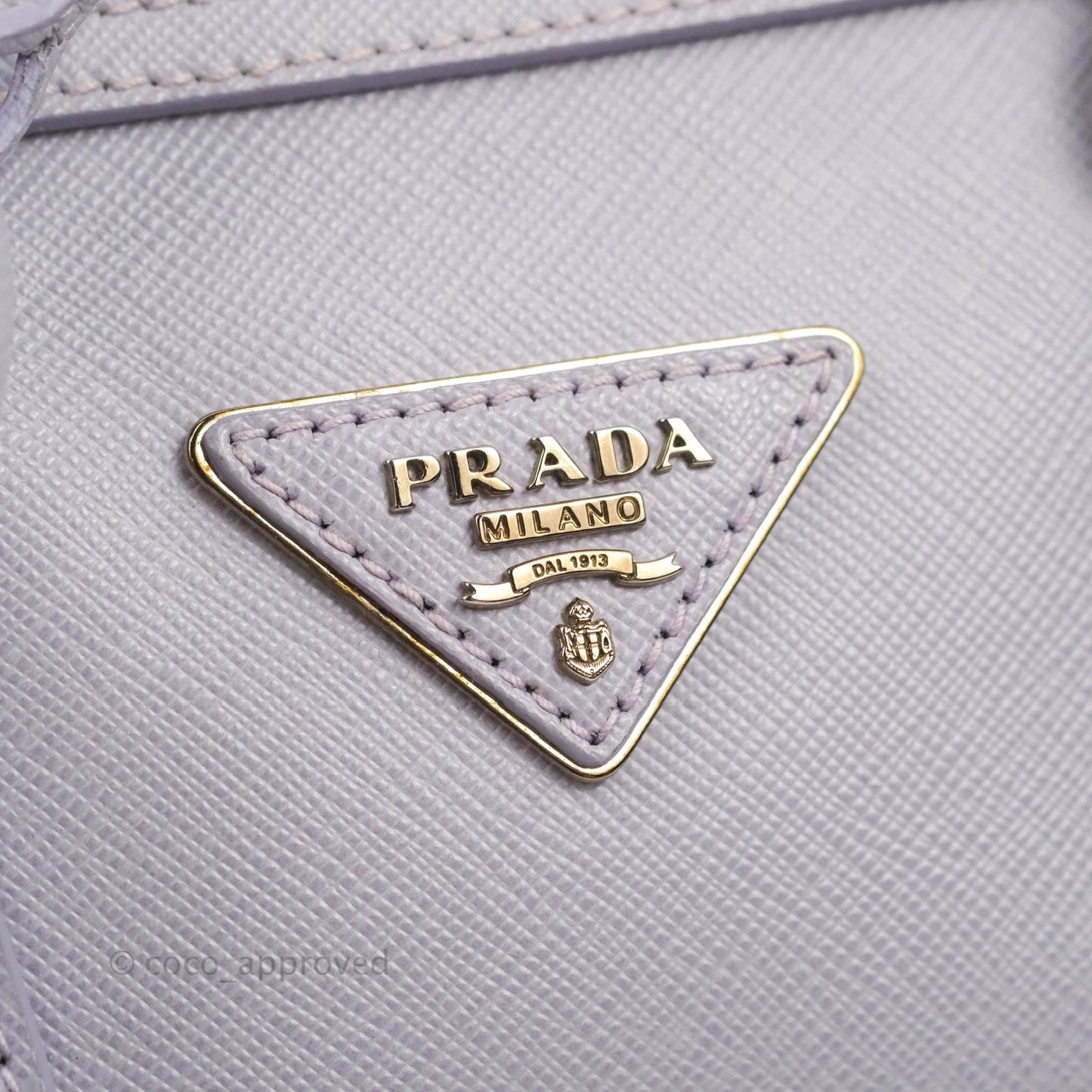 Prada Lilac Lux Convertible Boston Saffiano Leather Mini