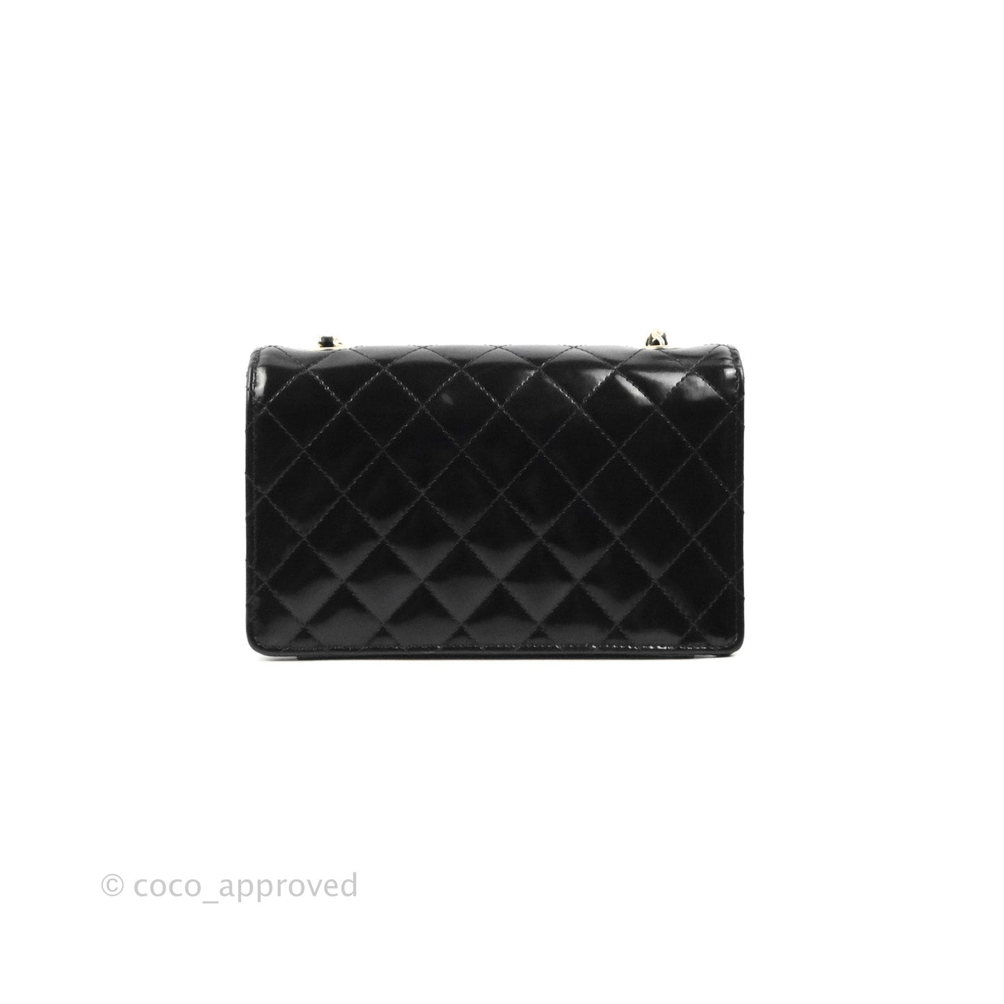 Chanel Mini Flap Clutch with Chain Black Gold Hardware