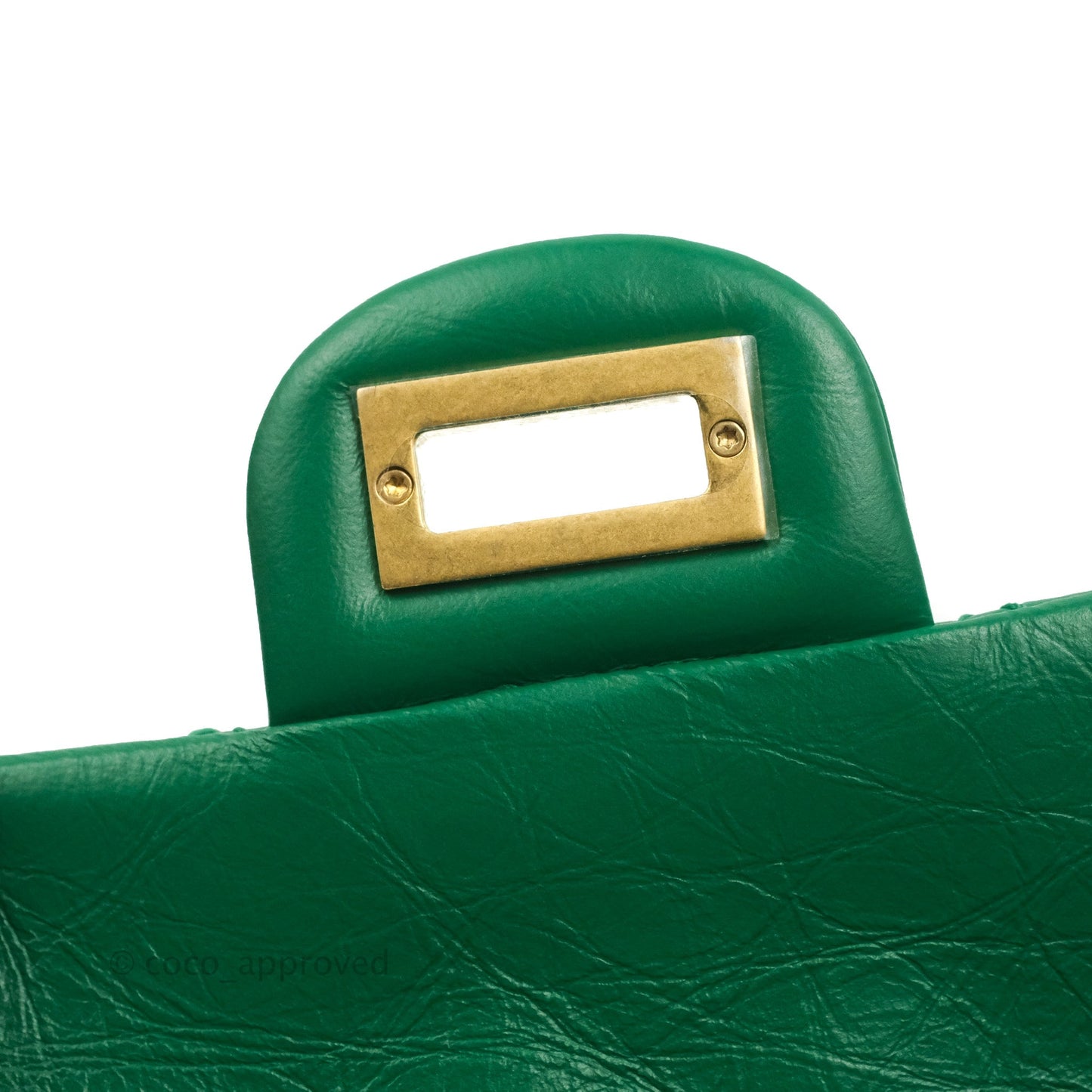 Chanel Mini Reissue 224 Green Aged Calfskin Aged Gold Hardware