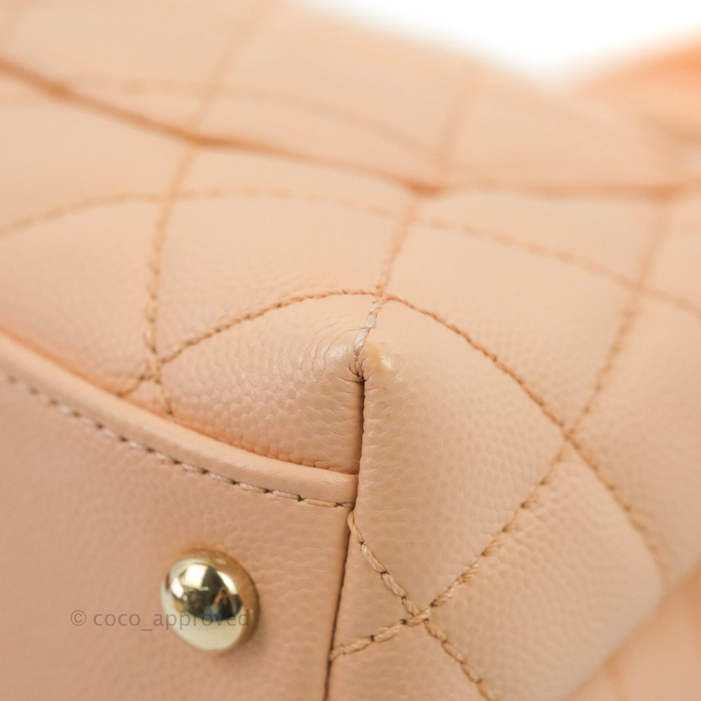 Chanel Mini Coco Handle Quilted Light Pink Caviar Gold Hardware