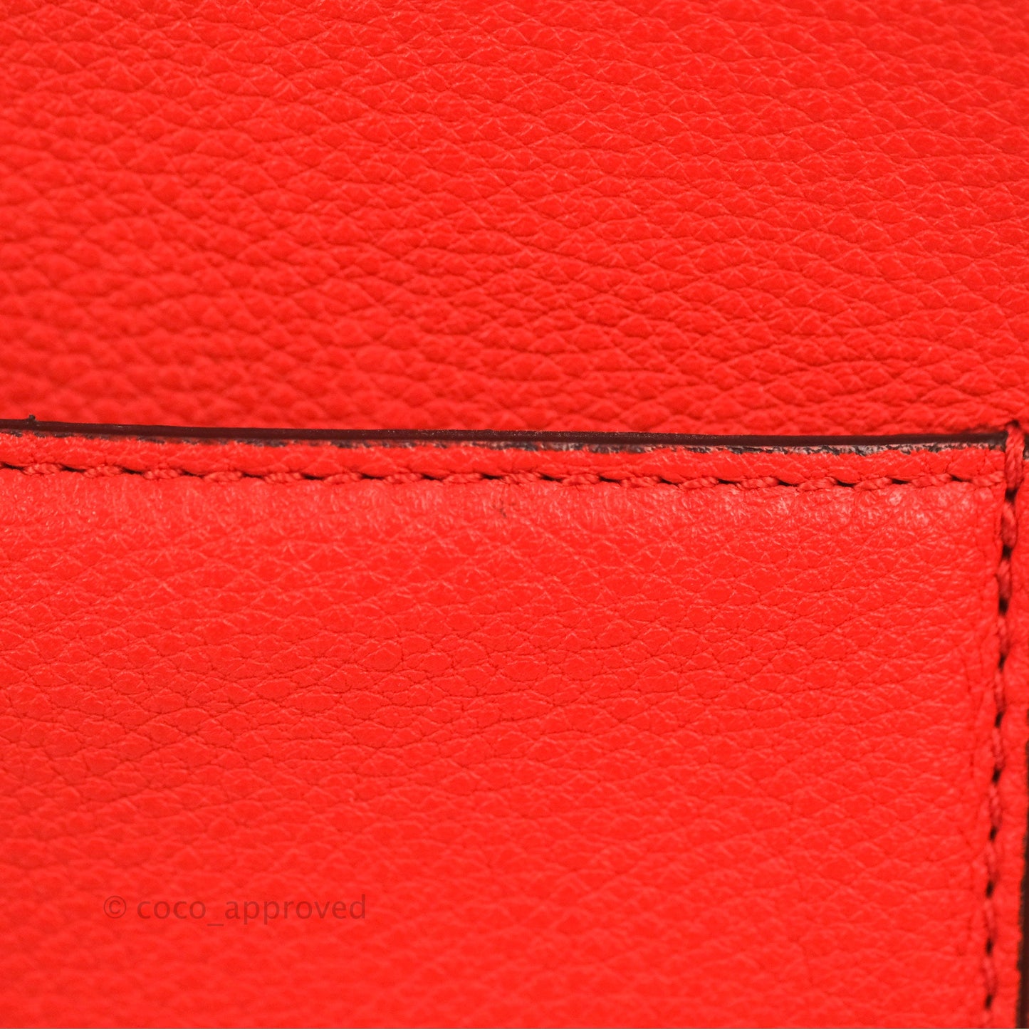 Celine Edge Bag Tomato Red Grained Calfskin