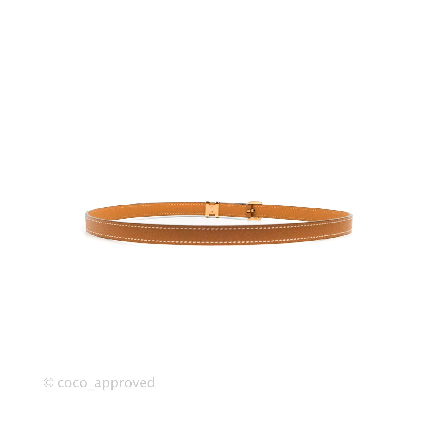 Hermes Pop H 15 Belt Epsom Gold Gold Hardware