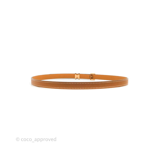 Hermes Pop H 15 Belt Epsom Gold Gold Hardware