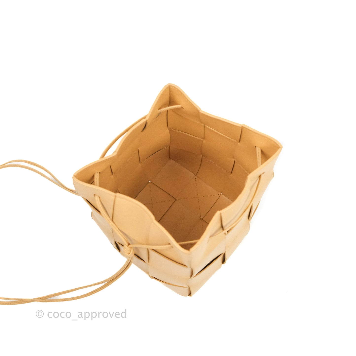 Bottega Veneta Small Cassette Bucket Bag Almond Lambskin