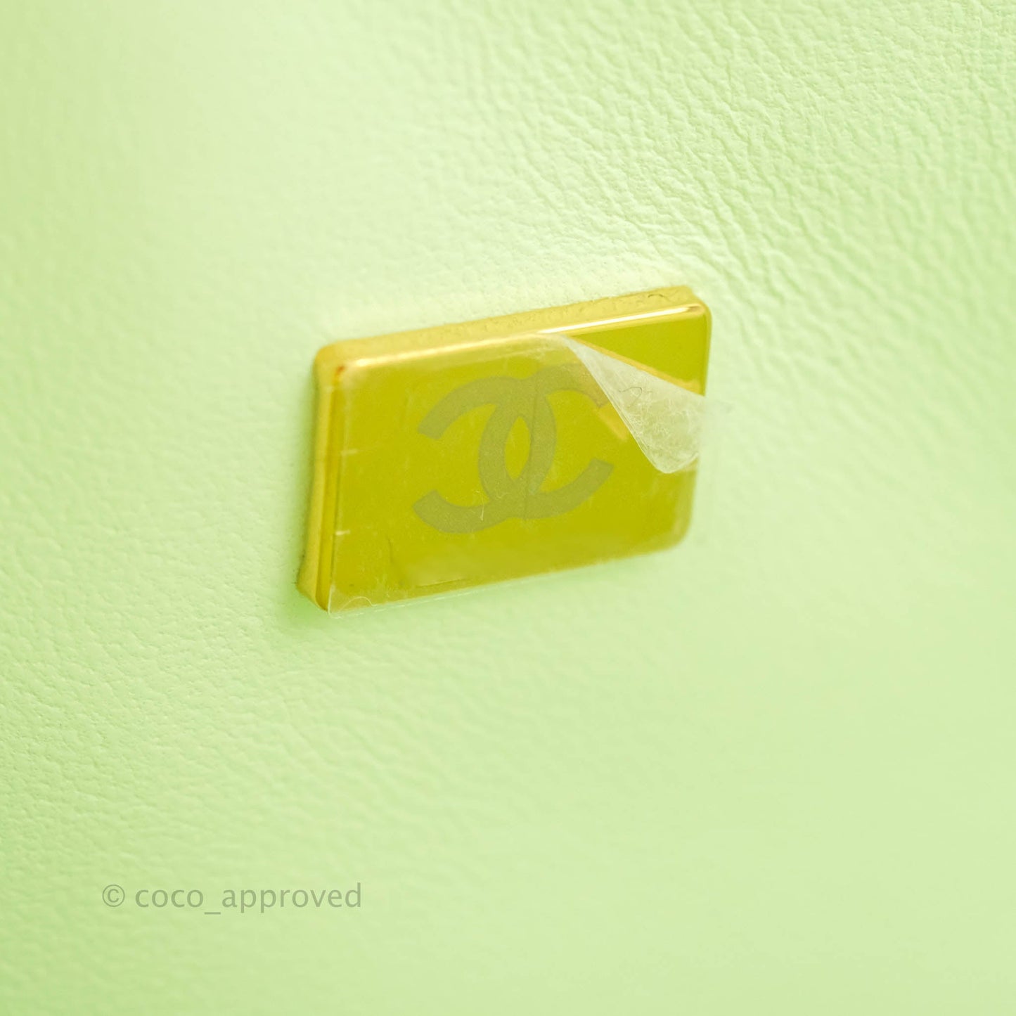 Chanel Small Classic Quilted Flap Pastel Green Caviar Gold Hardware
