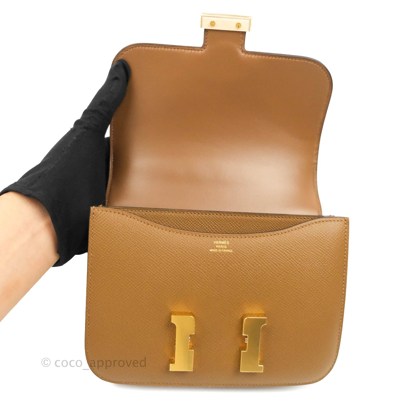 Hermès Constance Mini 18cm Alezan Epsom Gold Hardware