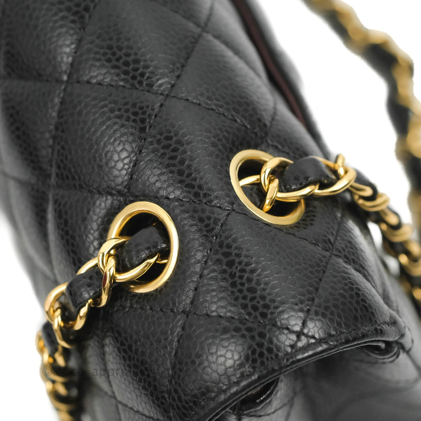 Chanel Classic M/L Medium Double Flap Black Caviar Gold Hardware