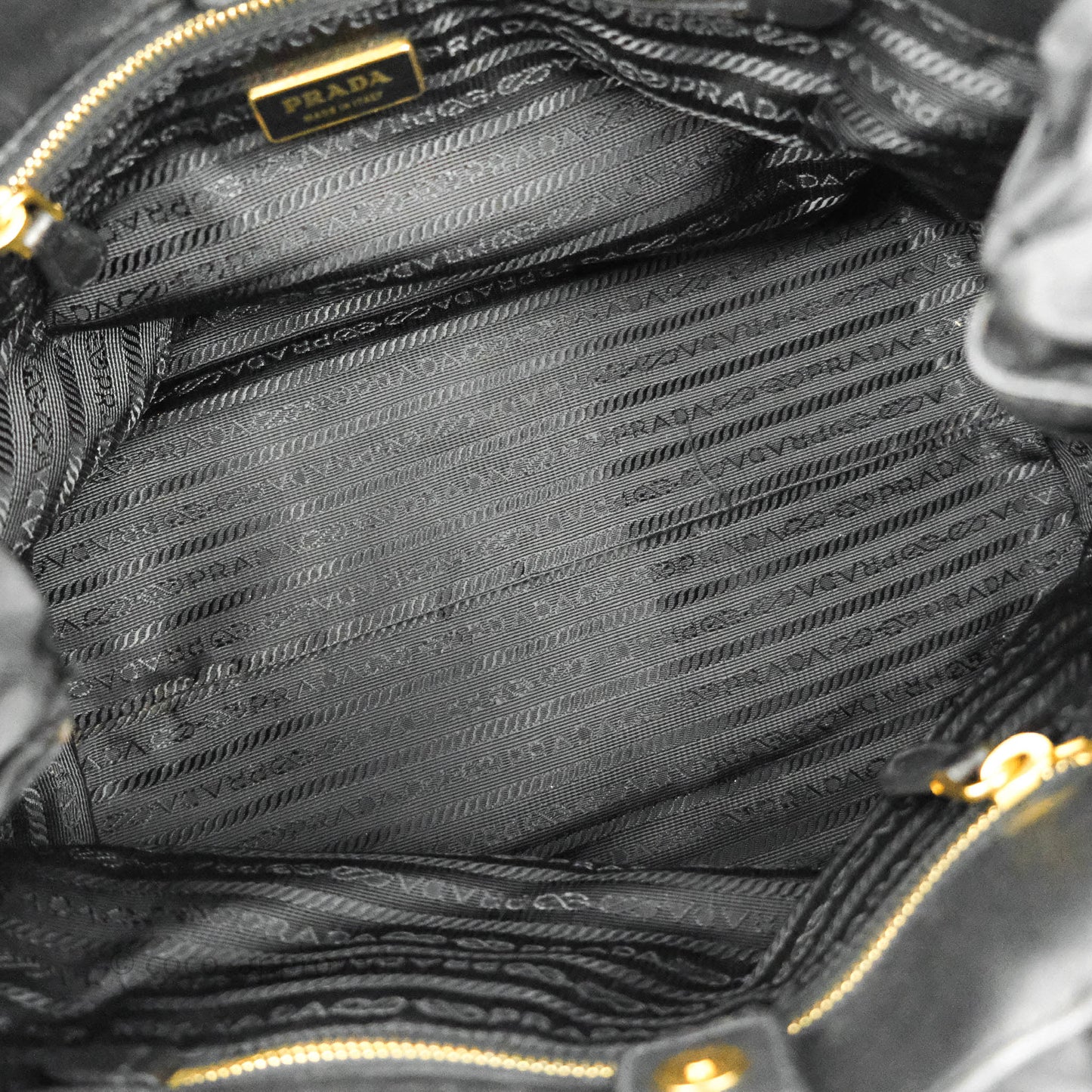 Prada Black Nylon Tassel Tote Bag Gold Hardware