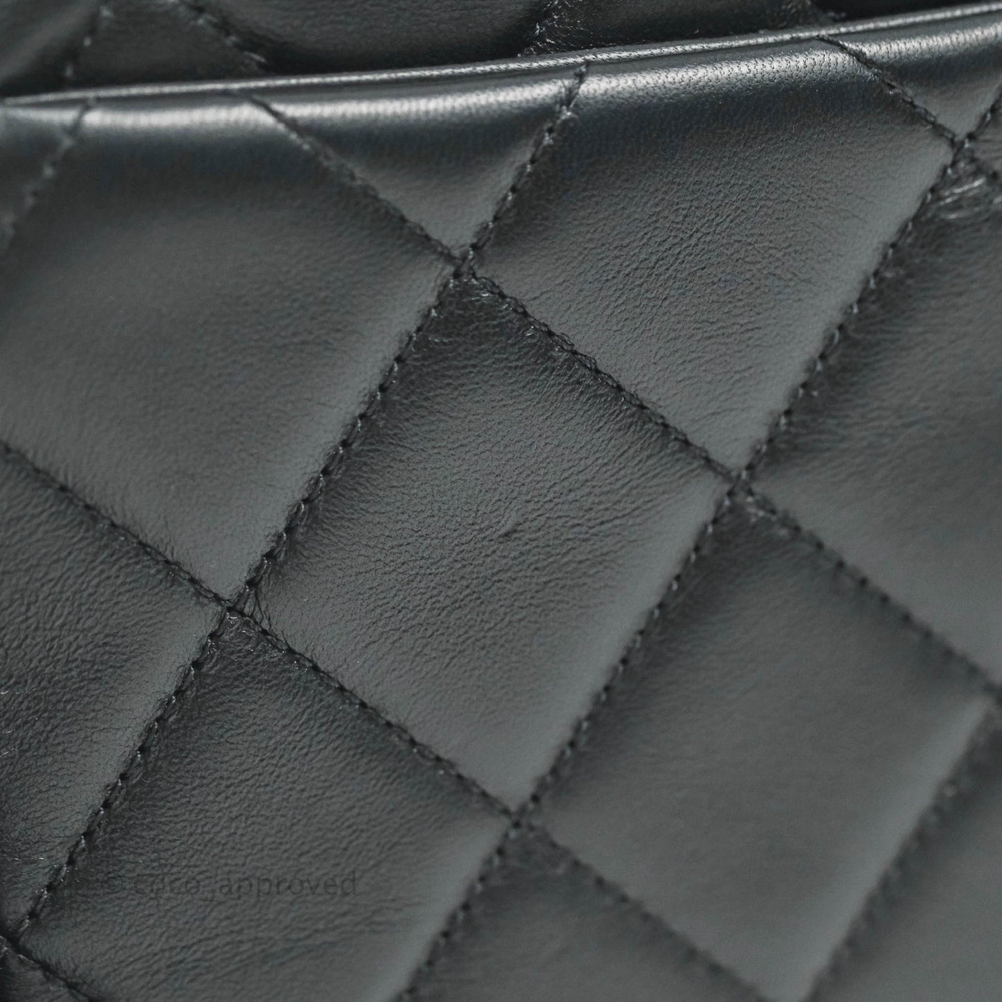 Chanel Quilted Large Resin Bi-Color Chain Flap Bag Black Lambskin Gold Hardware