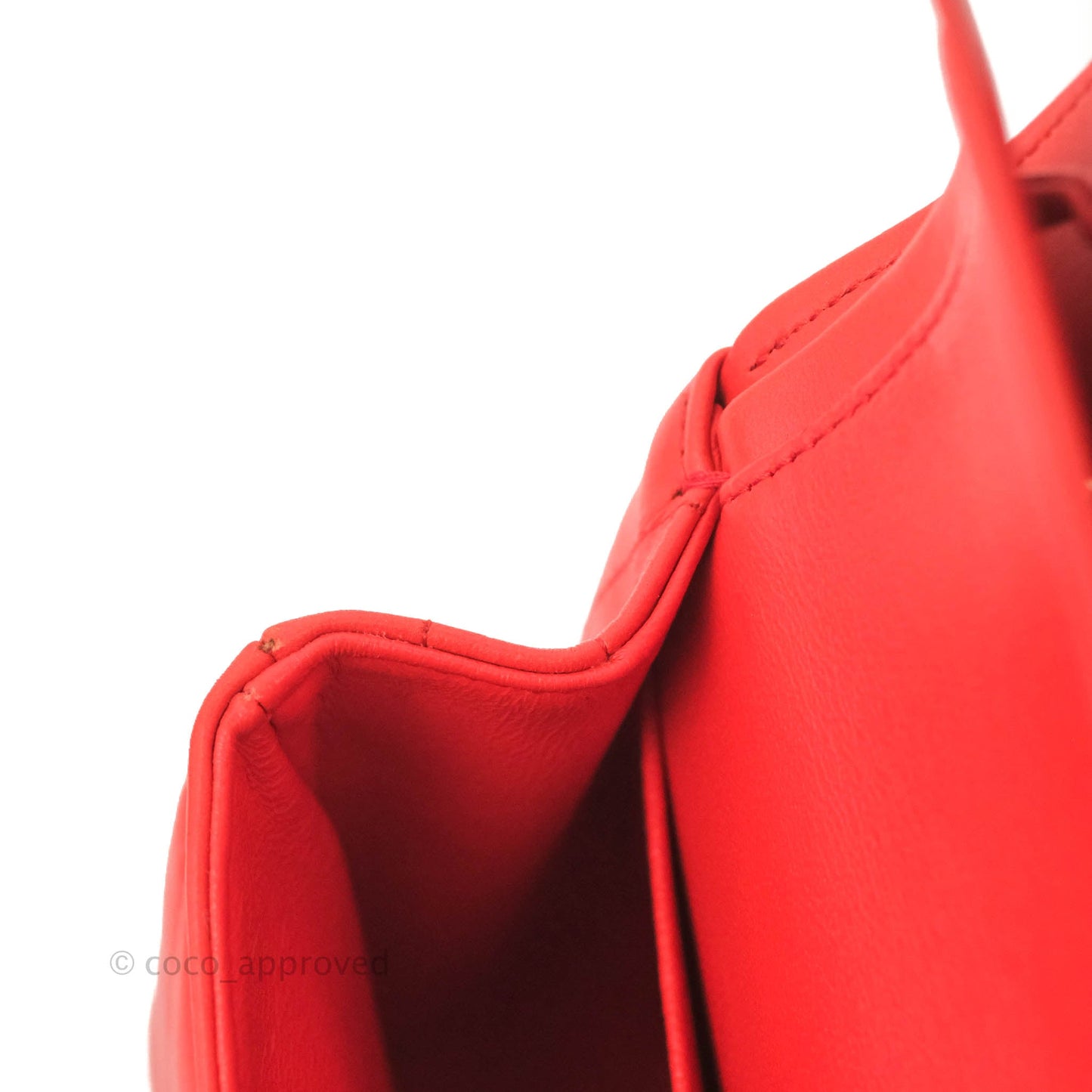 Chanel Classic M/L Medium Double Flap Brick Red Lambskin Gold Hardware