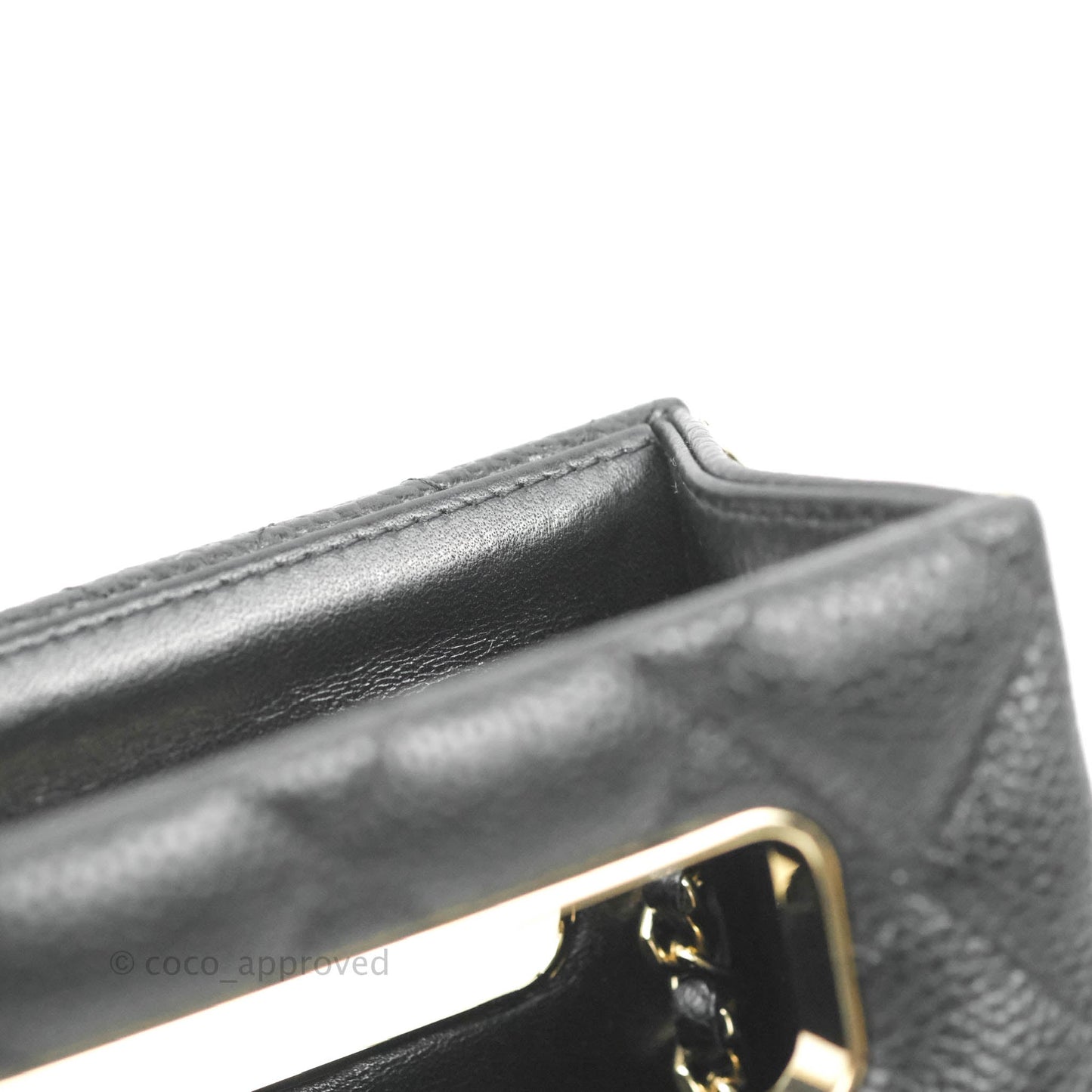 Chanel Evening Bag Caviar Black Gold Hardware 22SS
