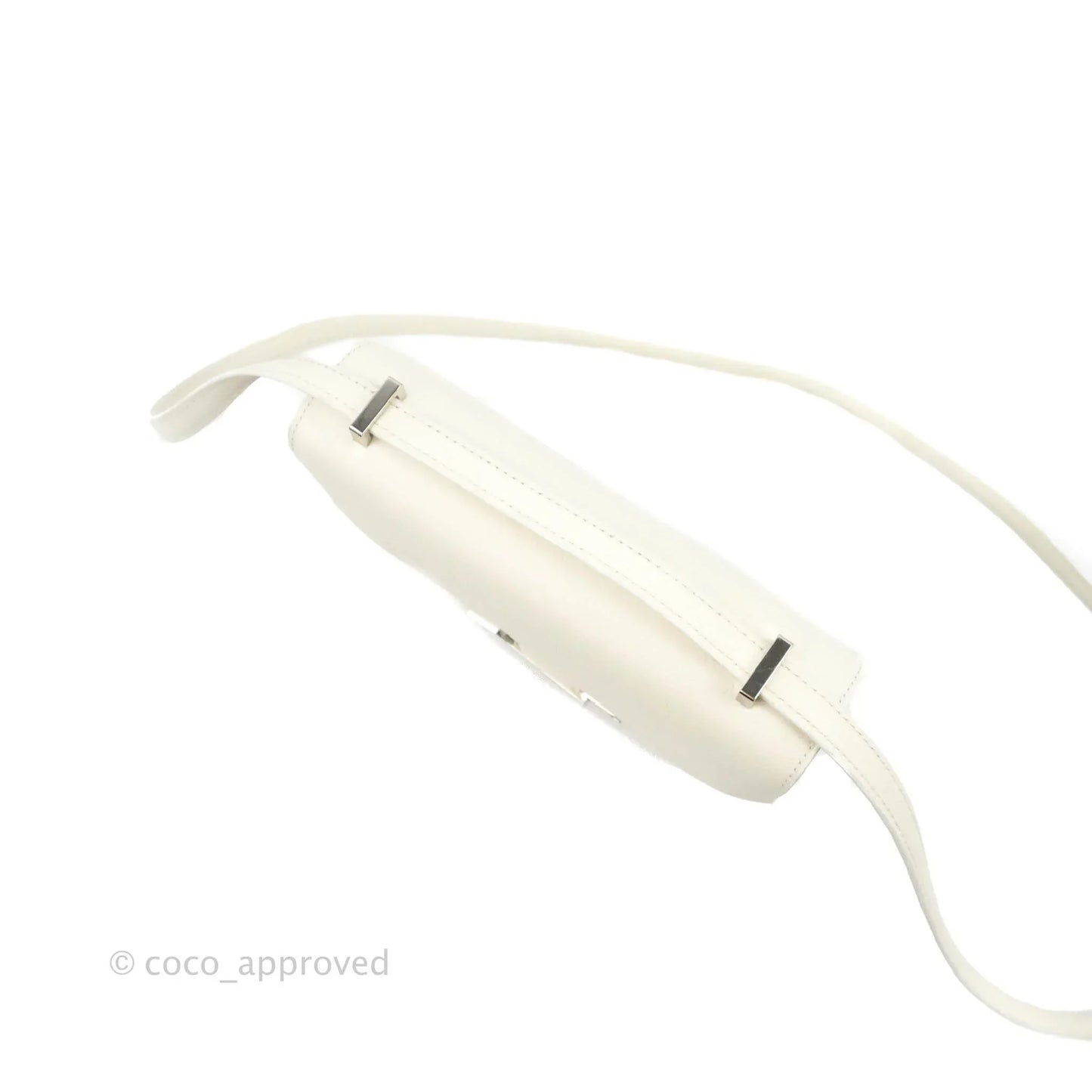 Hermès Constance HSS Mini 18cm White Evercolor Palladium Hardware