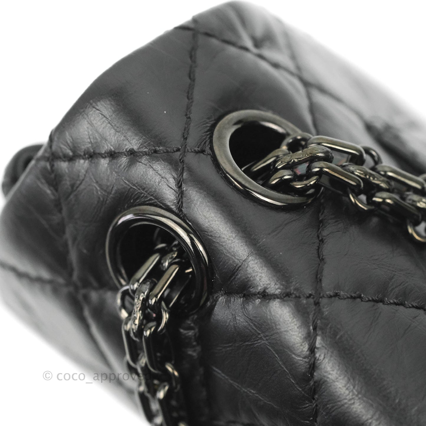 Chanel Mini Reissue 224 So Black Aged Calfskin Black Hardware