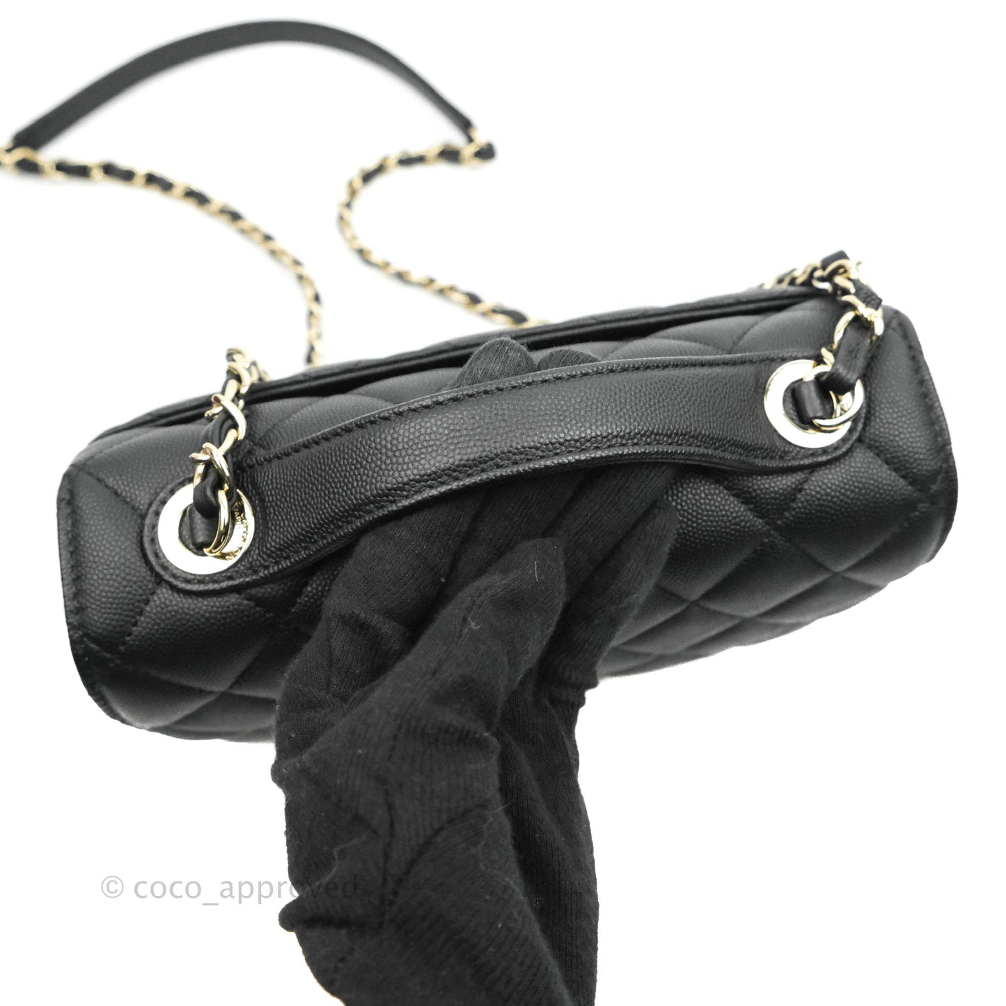 Chanel Quilted Medium Business Affinity Flap Black Caviar Gold Hardware