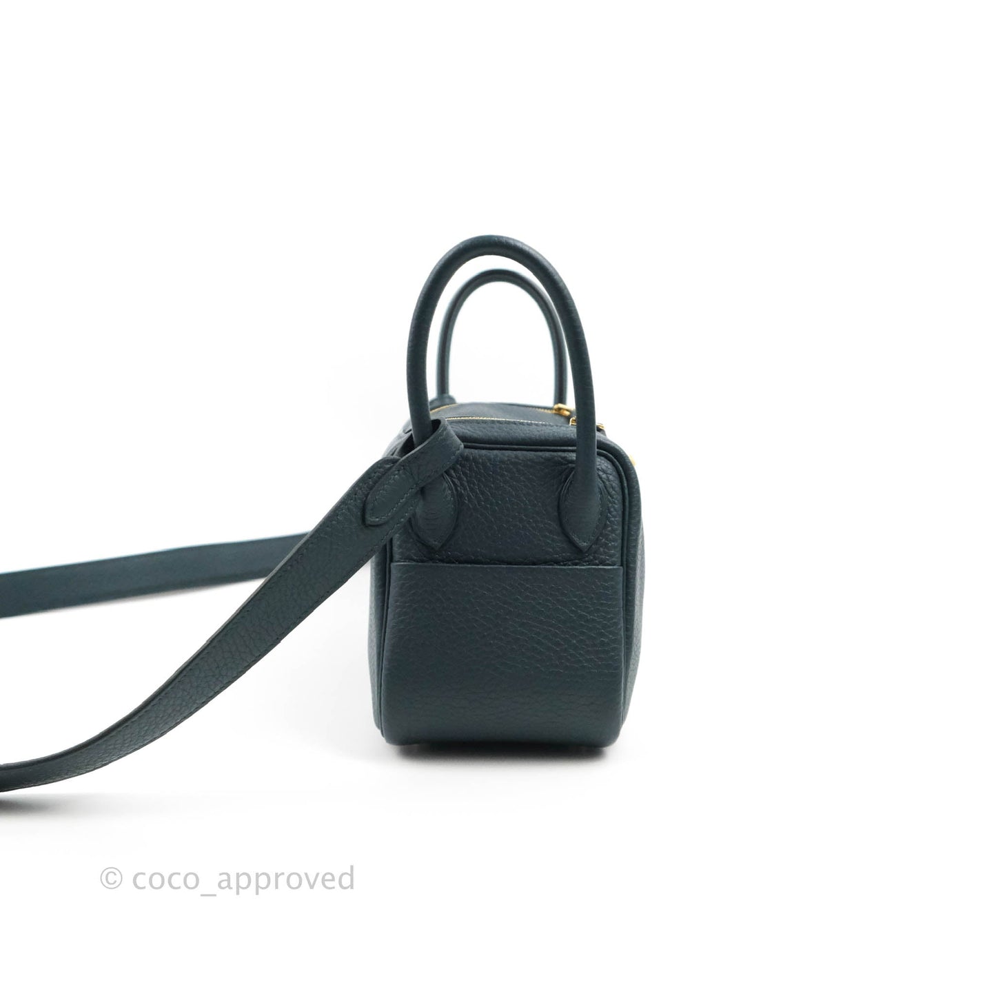 Hermès Mini Lindy 20 Vert Cypres Clemence Gold Hardware