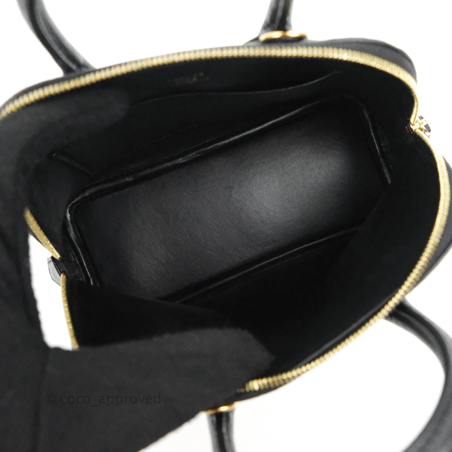 Hermès Bolide Mini 1923 Chevre Mysore Black Gold Hardware