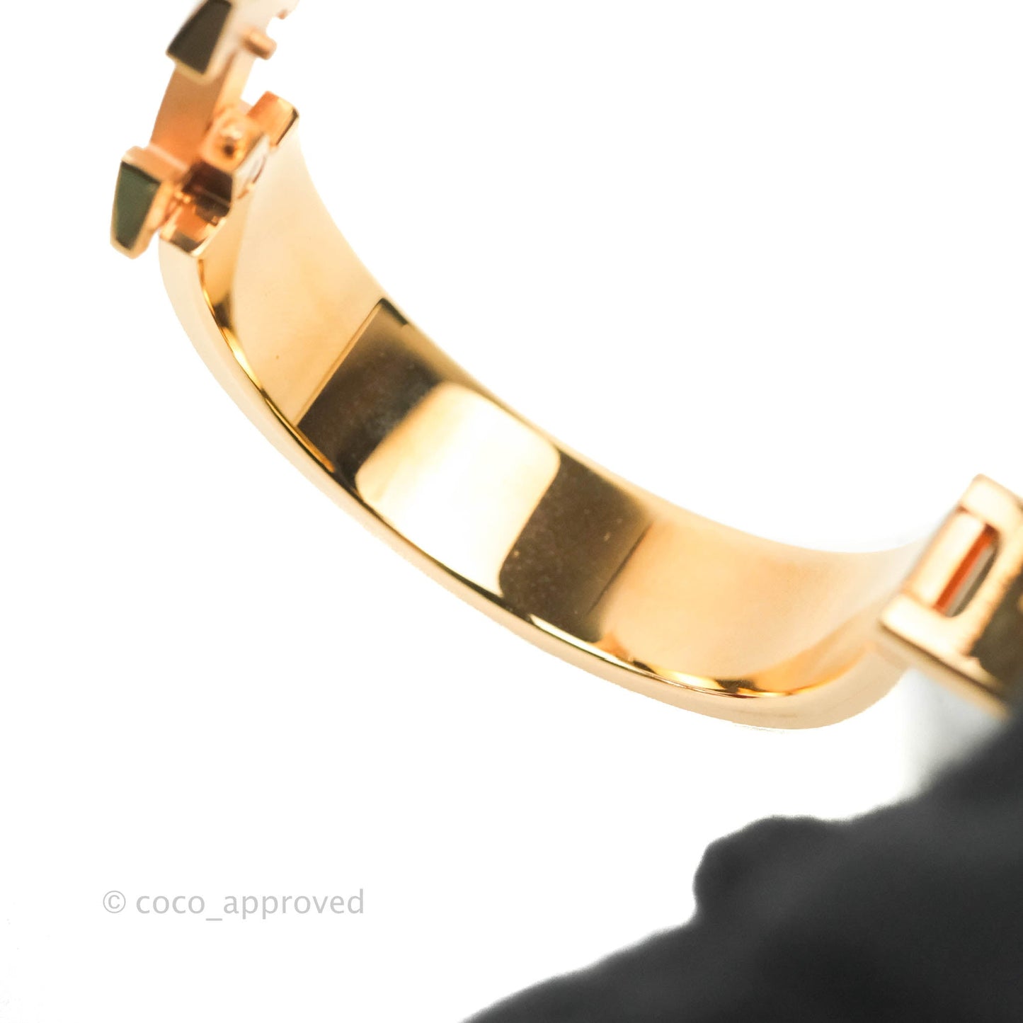 Hermès Clic H Bracelet Black Rose Gold PM
