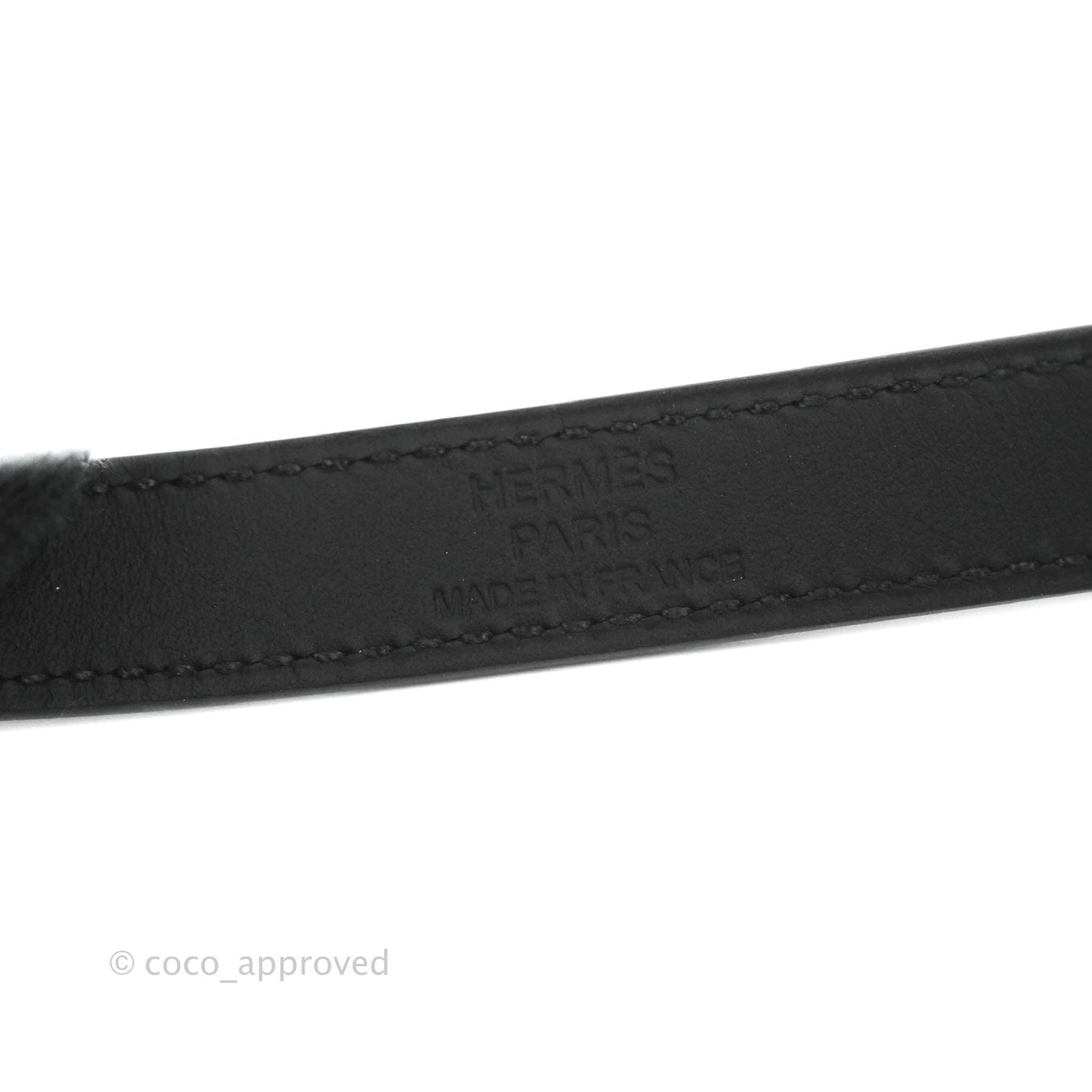 Hermès Kelly Double Tour Bracelet Black Epsom Rose Gold Hardware