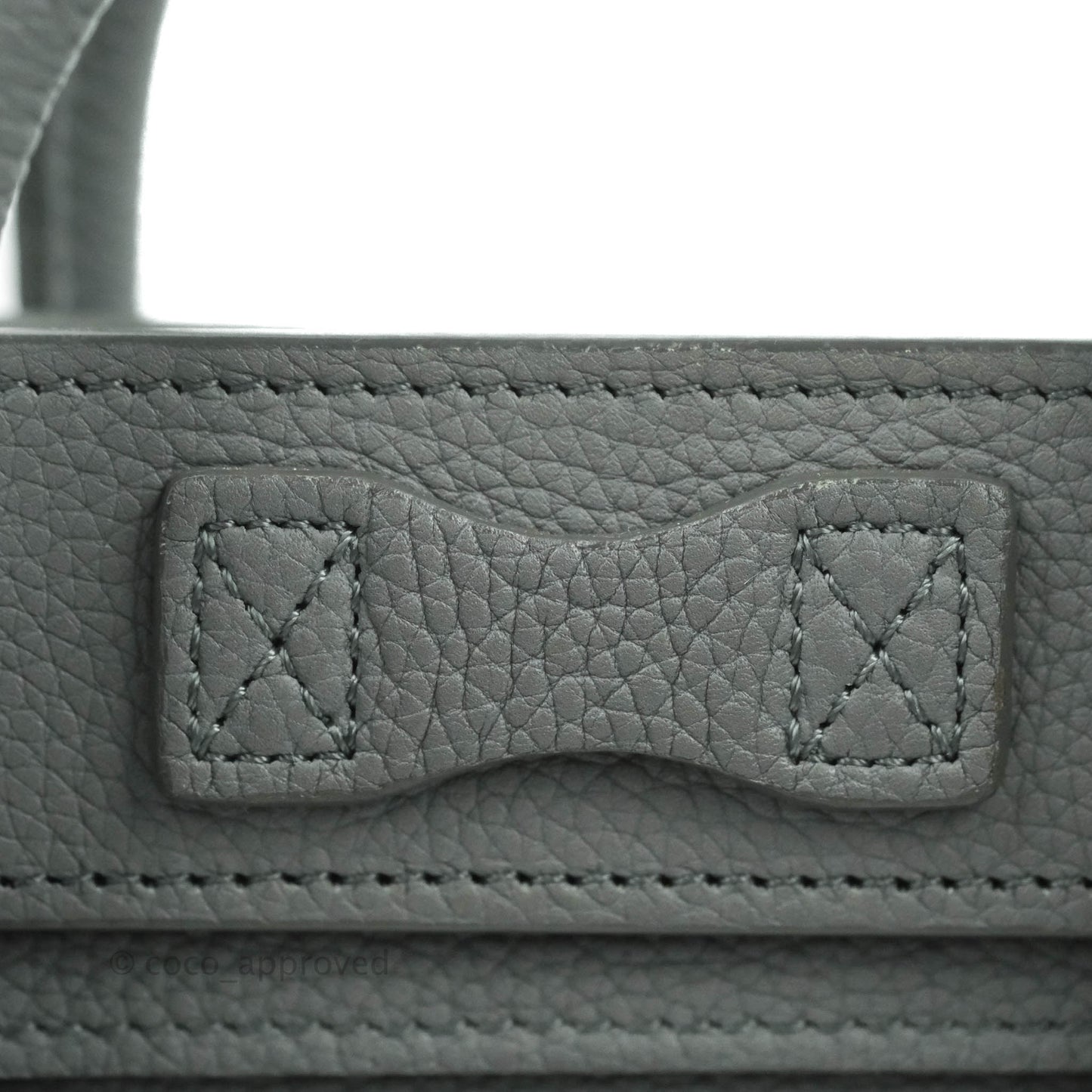 Celine Nano Luggage Grey Drummed Calfskin