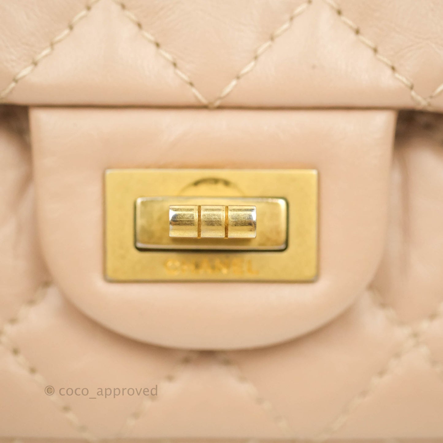 Chanel Reissue Quilted Aged Calfskin Beige Gold Hardware 226