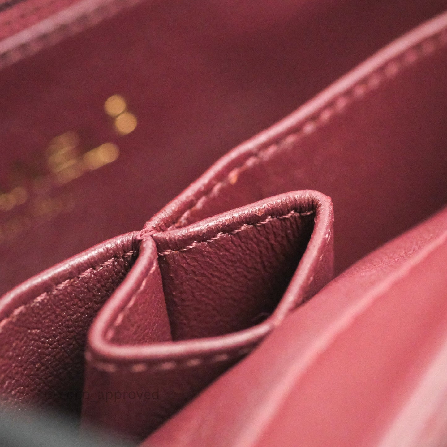 Chanel Quilted Medium CC Filigree Flap Burgundy Black Caviar