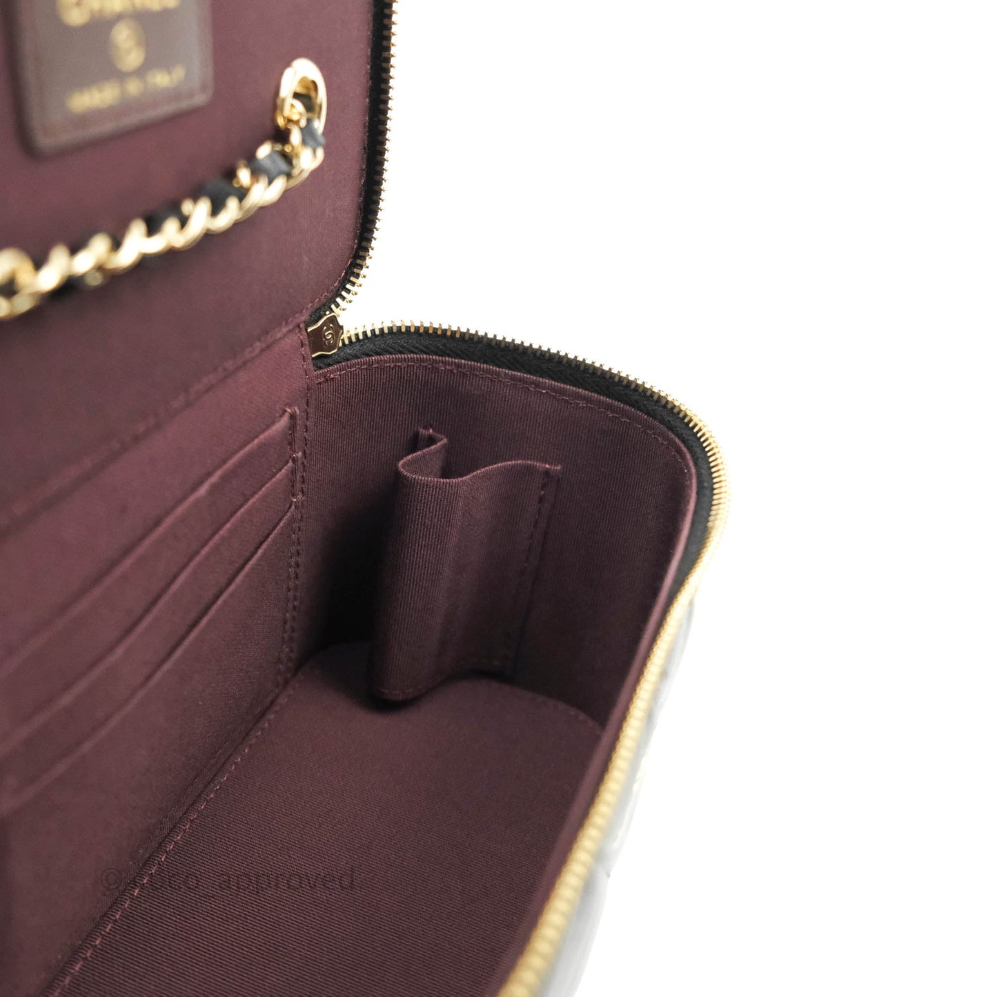 Chanel Vanity with Classic Chain Black Lambskin Gold Hardware