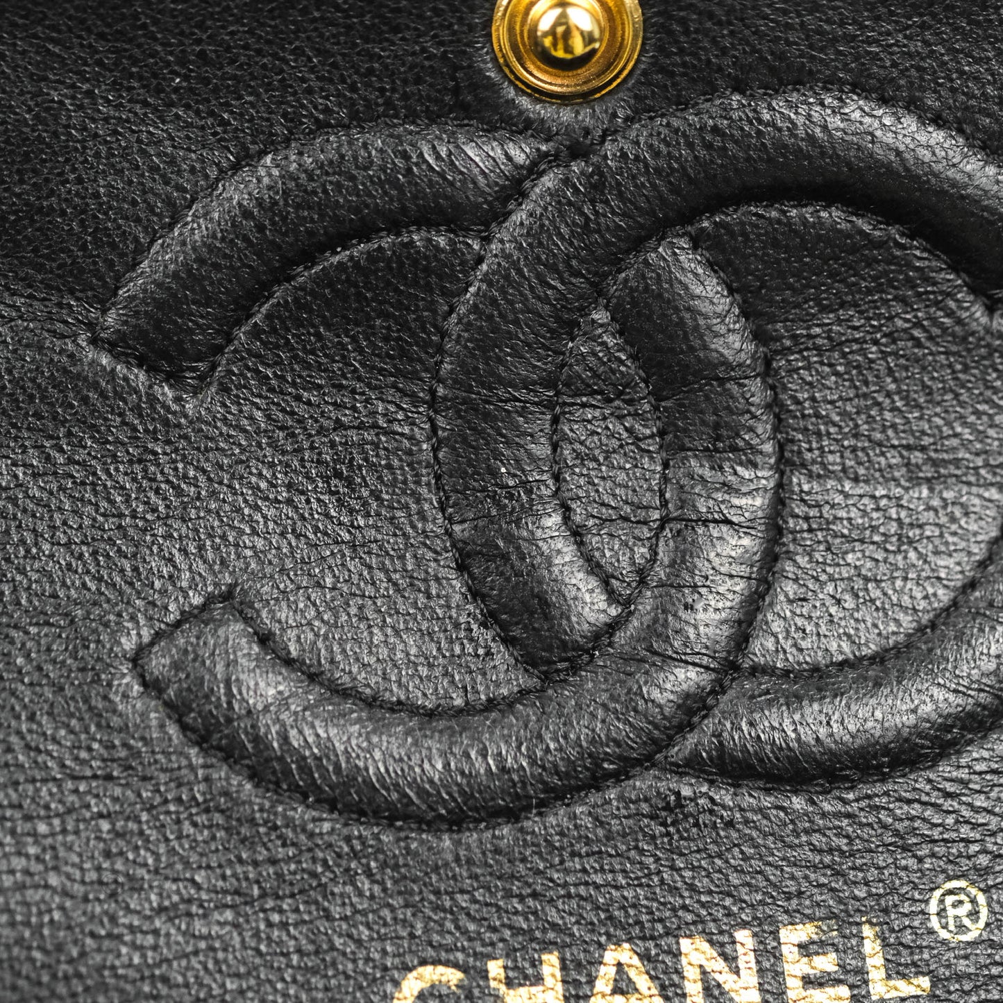 Chanel Small Classic Quilted Flap Black Caviar 24K Gold Hardware