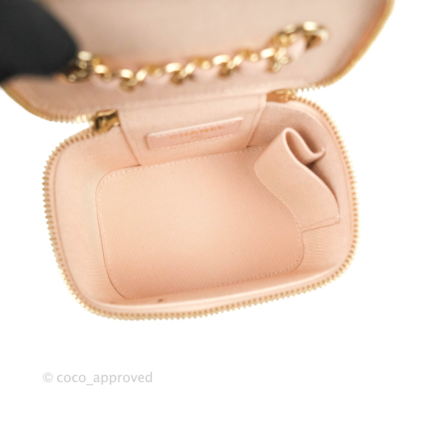 Chanel Mini Vanity With Chain Rose Clair Pink Caviar Gold Hardware