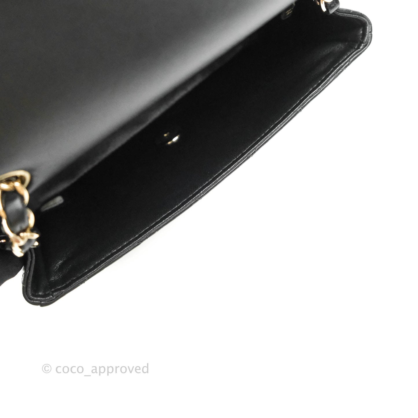 Chanel Quilted Mini Rectangular Lambskin Black Gold Hardware