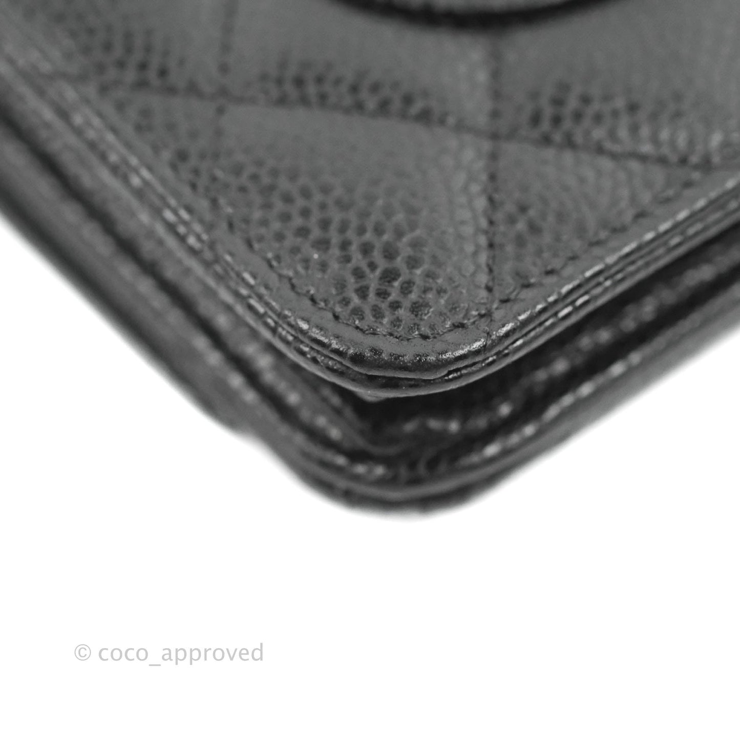 Chanel Quilted Classic WOC Black Caviar Gold Hardware