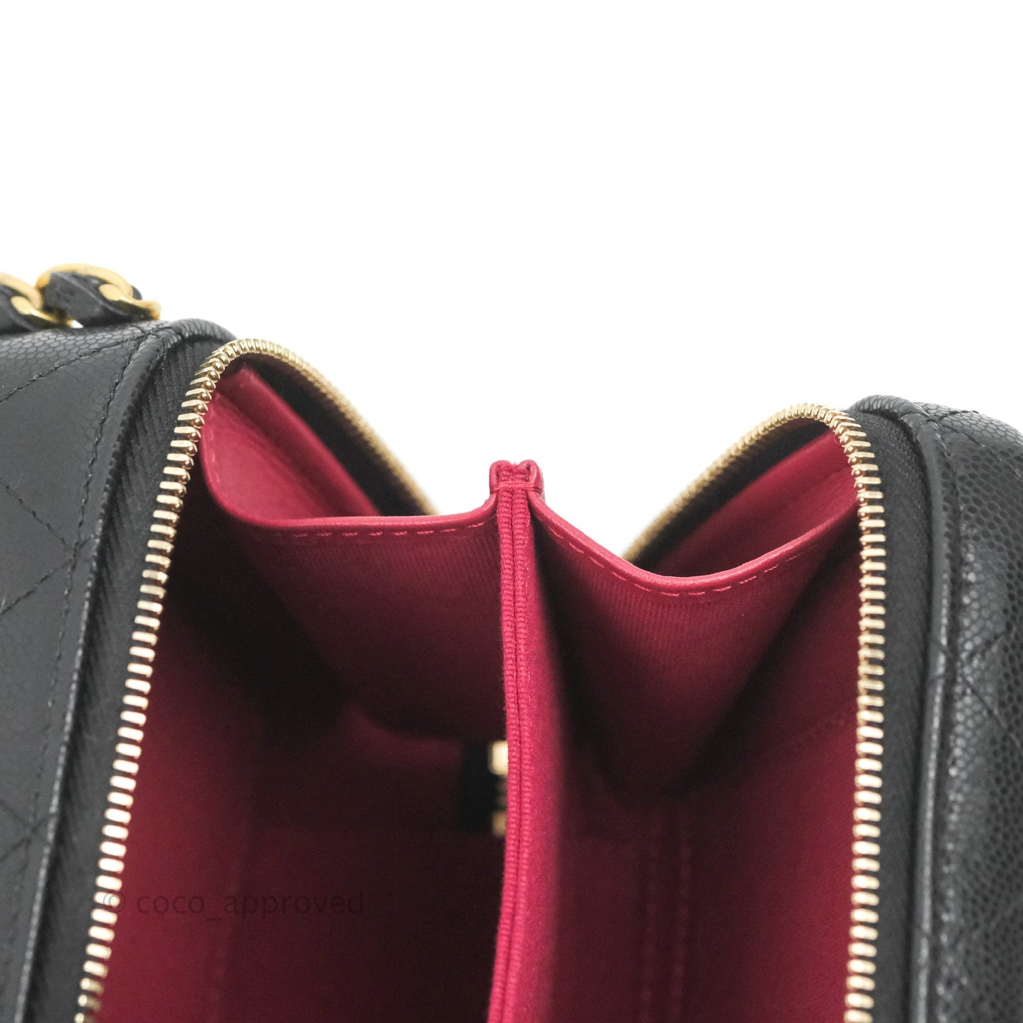 Chanel Quilted Twist Your Buttons Camera Black Caviar Gold Hardware