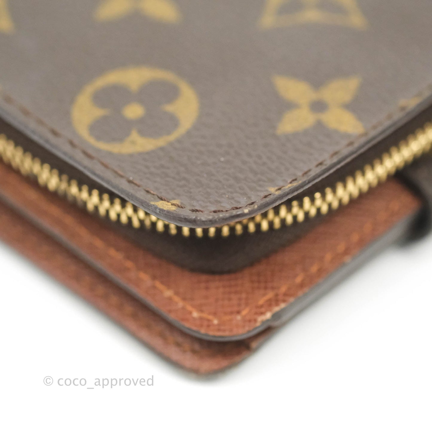 Louis Vuitton Vintage Monogram Canvas Wallet Brown