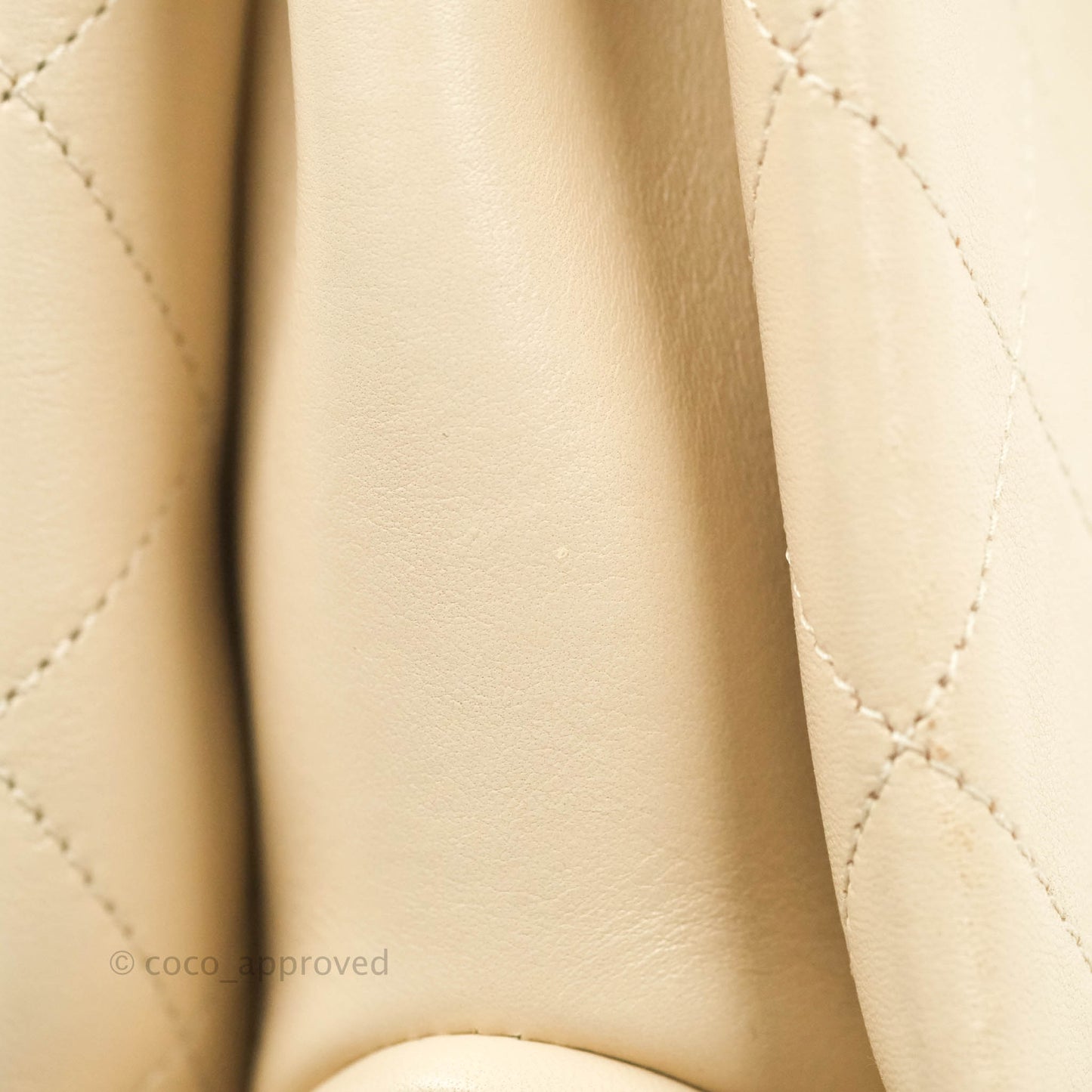 Chanel Small Flat Quilted Coco Luxe Flap Bag Light Beige Aged Gold Hardware