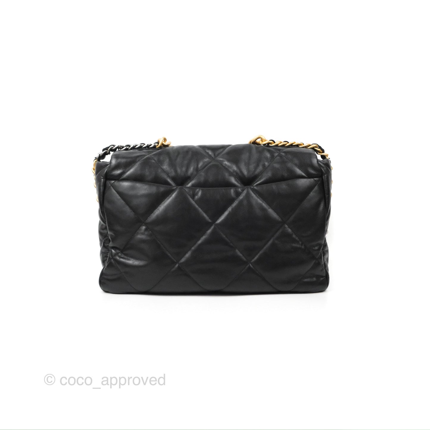 Chanel 19 Maxi Flap Bag Black Goatskin Mixed Hardware