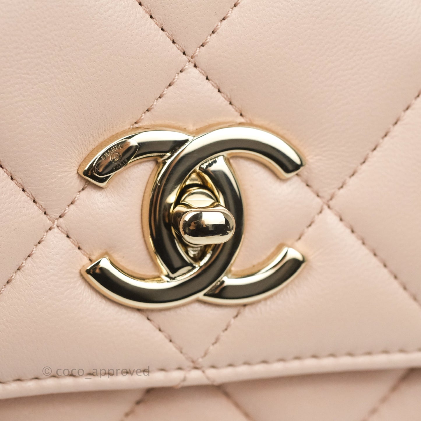 Chanel Small Trendy CC Light Pink Lambskin Gold Hardware