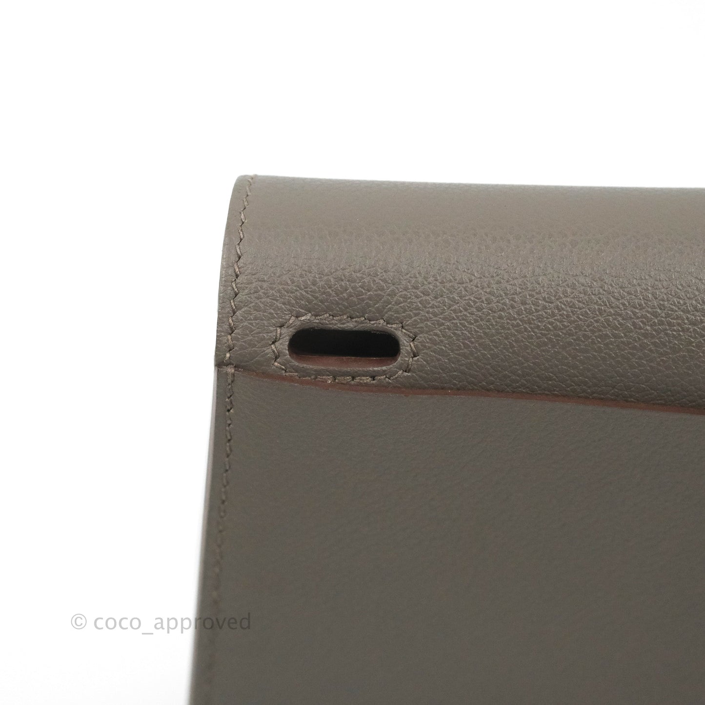 Hermès Halzan 25 Gris Etain Evercolor Palladium Hardware