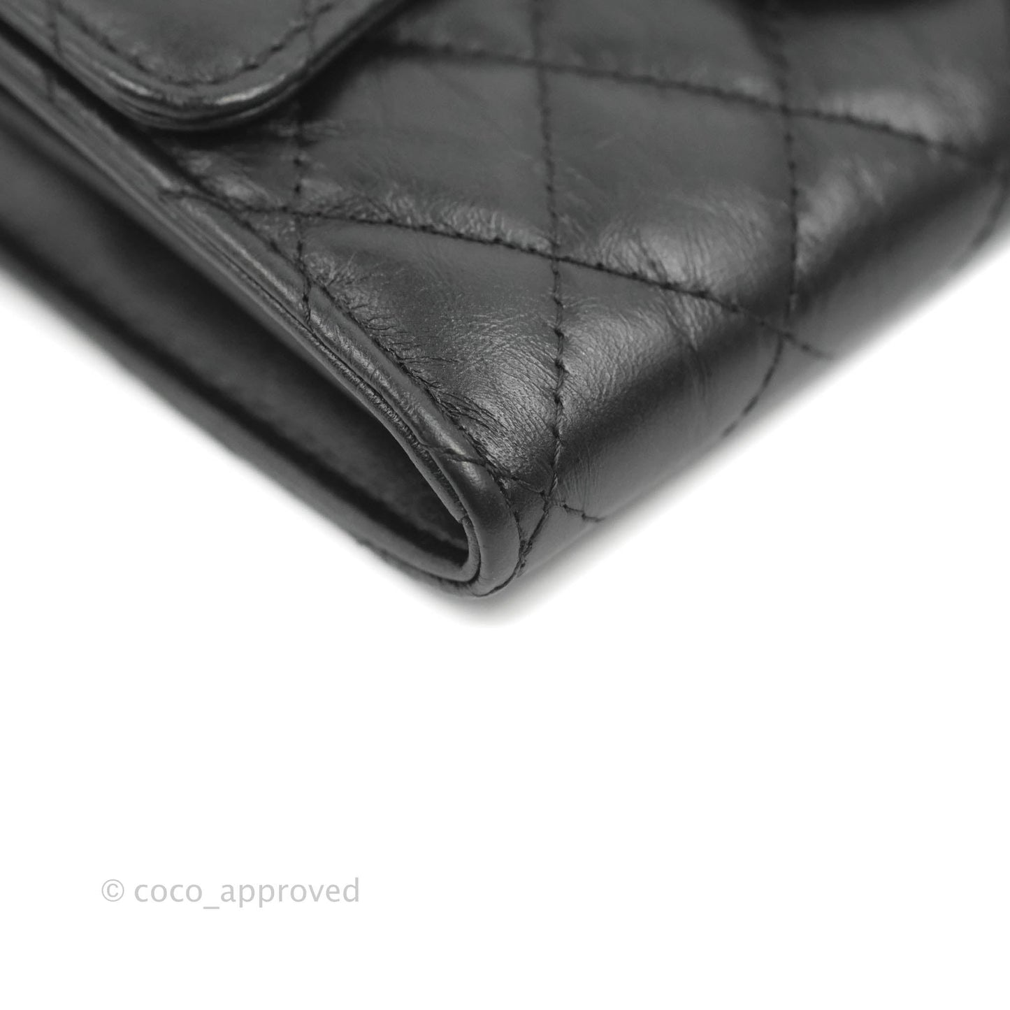Chanel Reissue 2.55 Clutch With Chain Black Crumpled Calfskin Aged Gold Hardware