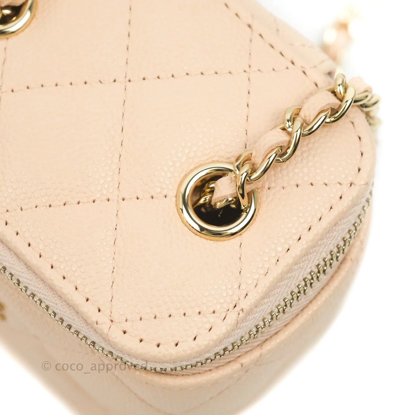 Chanel Mini Vanity With Chain Rose Clair Pink Caviar Gold Hardware