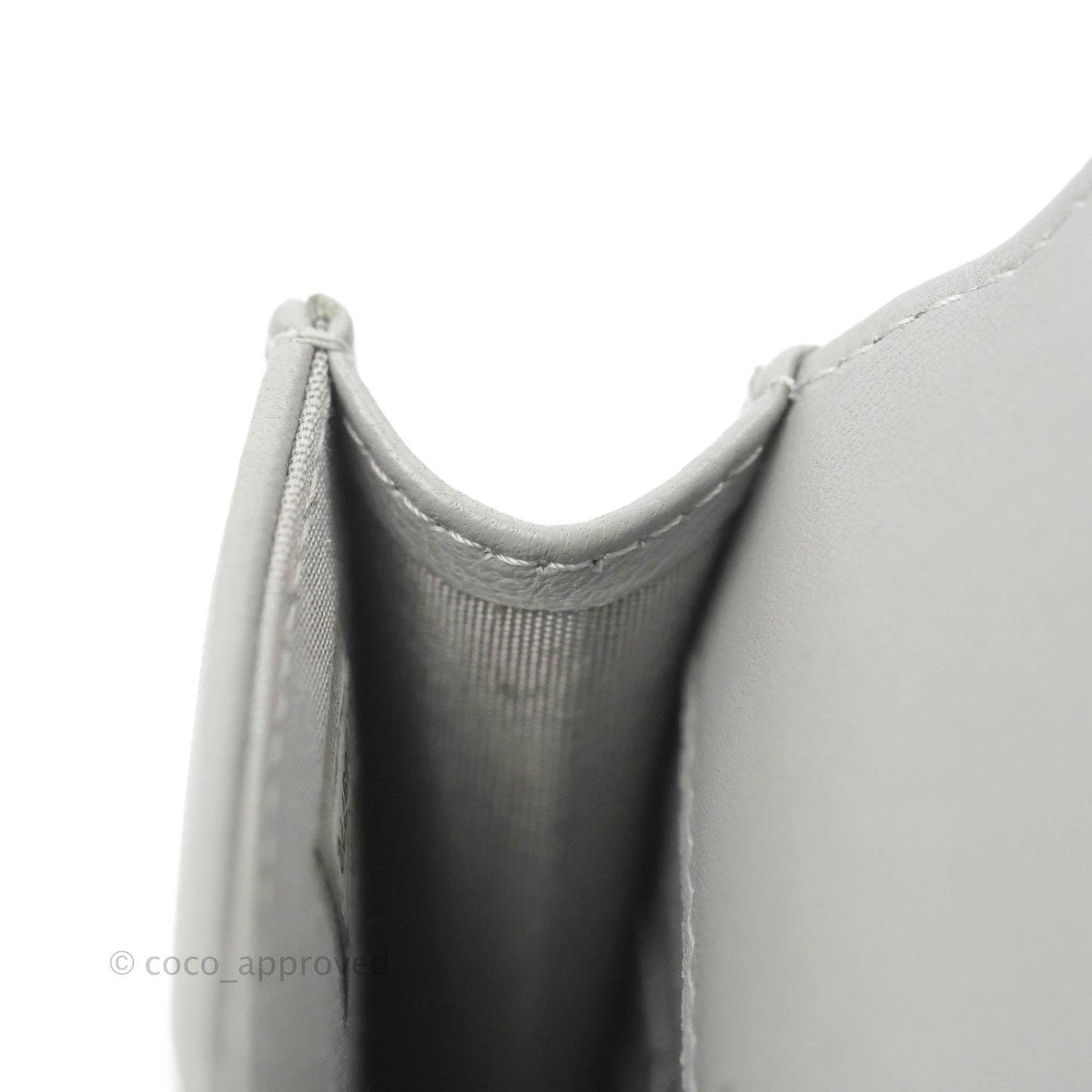 Chanel 19 Phone Holder Grey Mixed Hardware