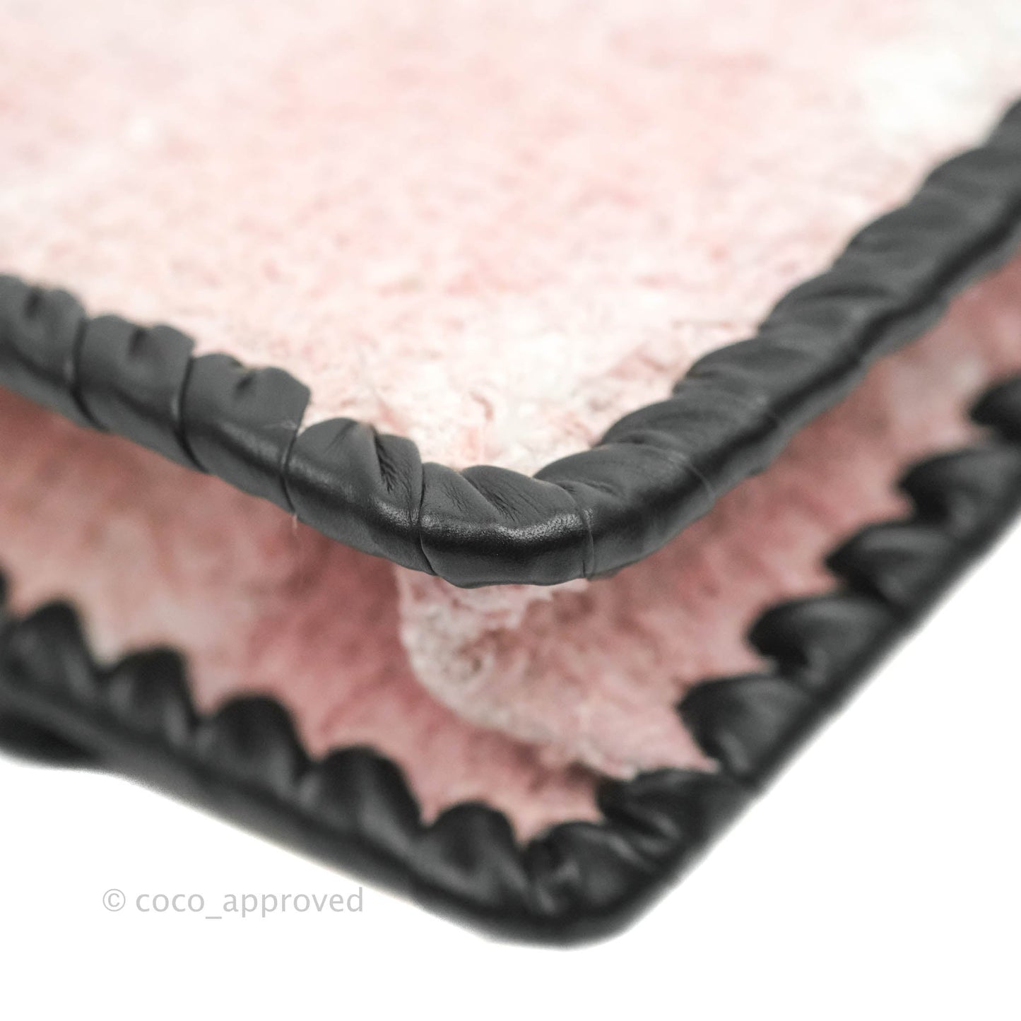 Chanel Mini My Own Frame Flap Pink White Tweed Braided Calfskin 22S