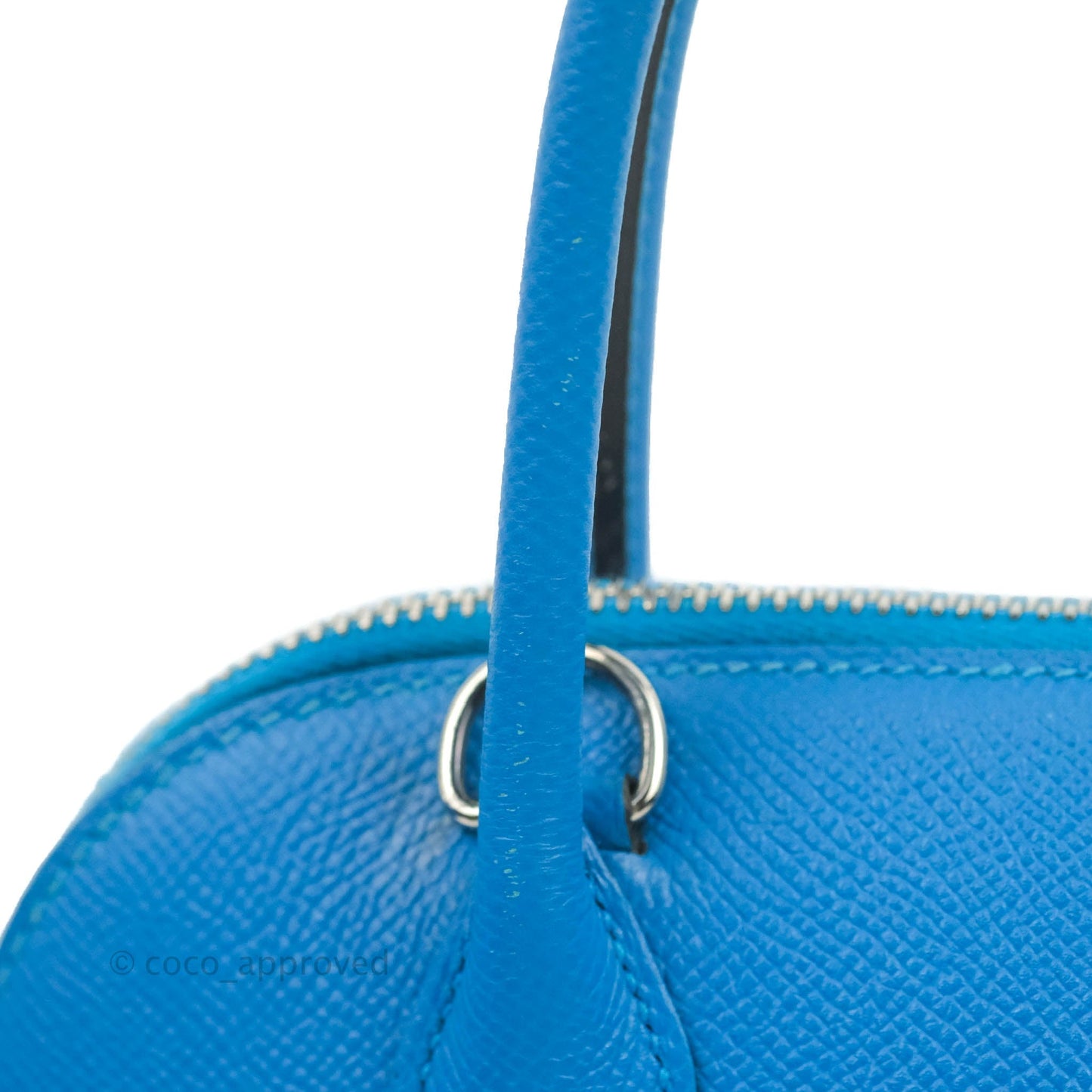Hermès Bolide 27 Blue Epsom Silver Hardware