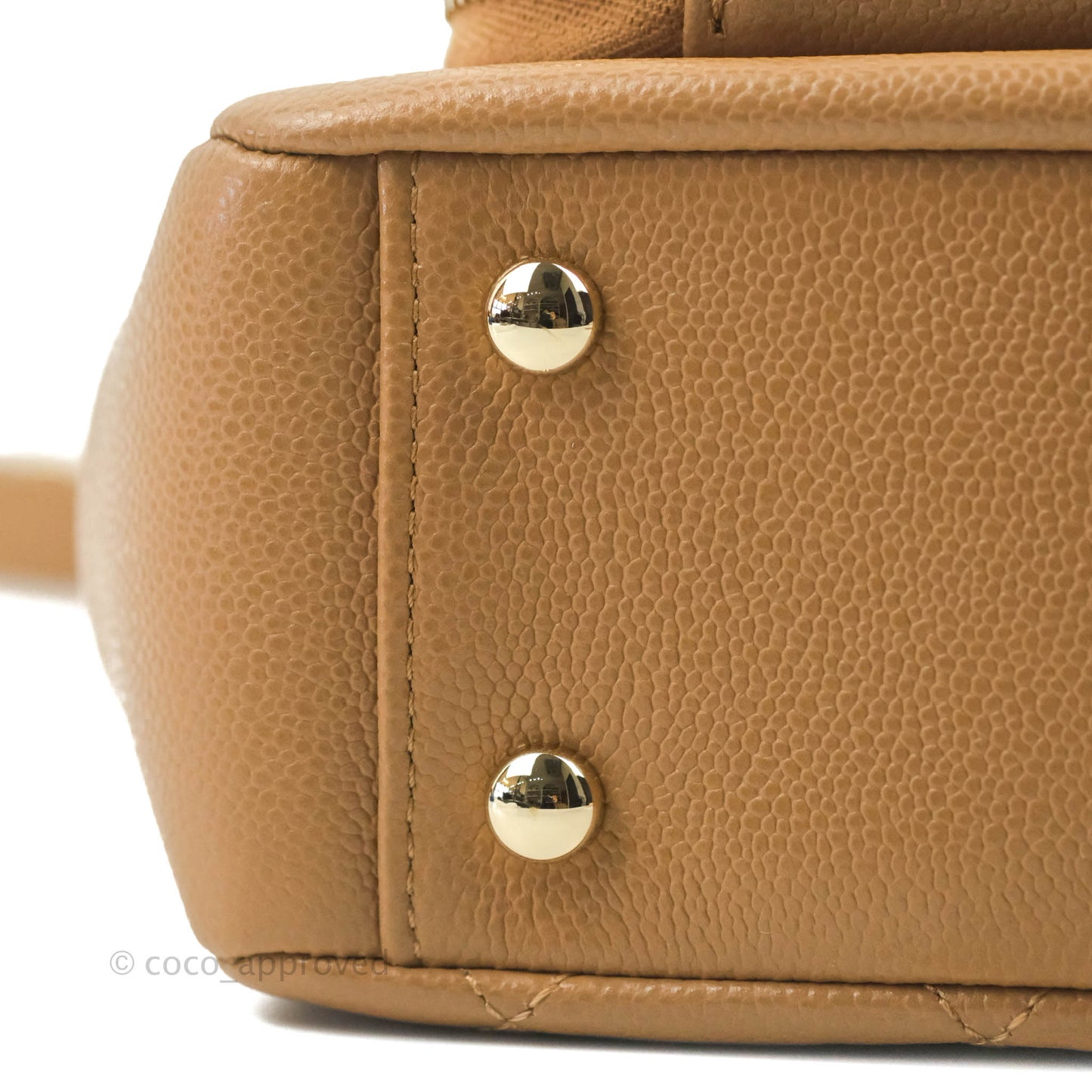 Chanel Quilted Medium Business Affinity Flap Caramel Dark Beige Caviar Gold Hardware