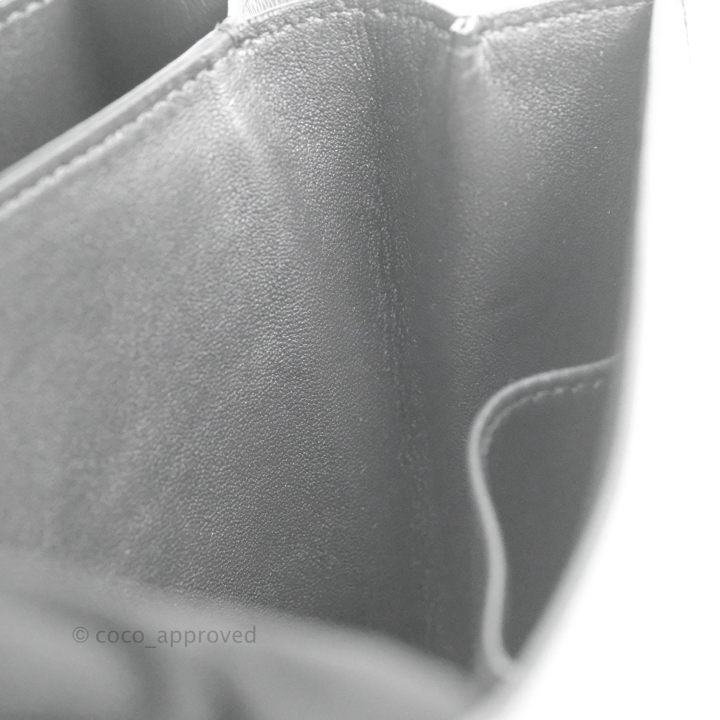 Celine Medium Classic Box Flap Dark Grey Liege Calfskin